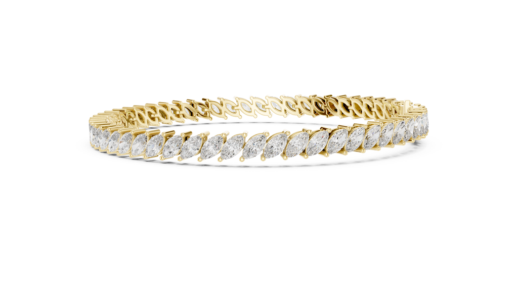 Marquise Cut Lab Diamond Tennis Bracelet