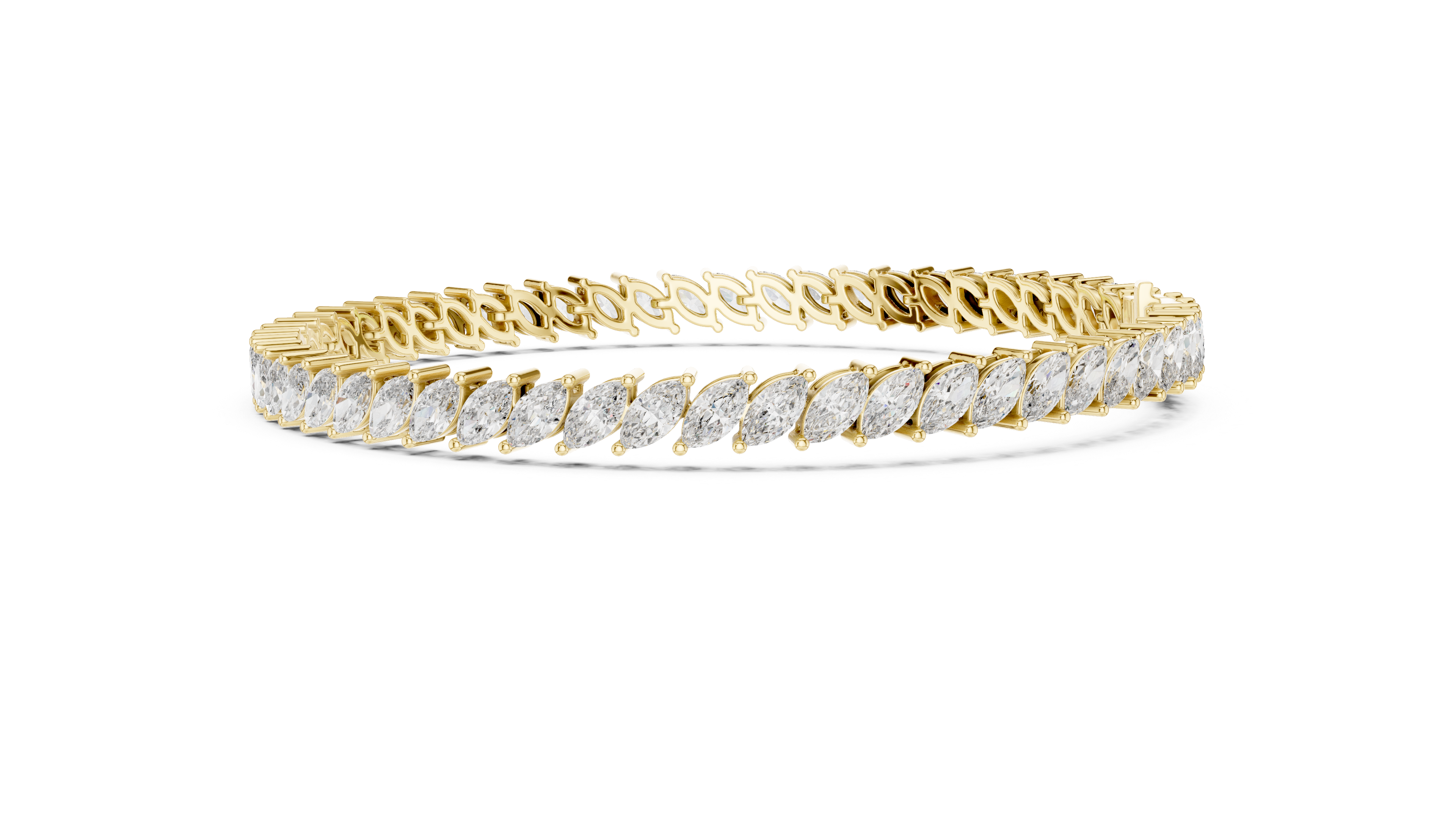 Marquise Cut Lab Diamond Tennis Bracelet