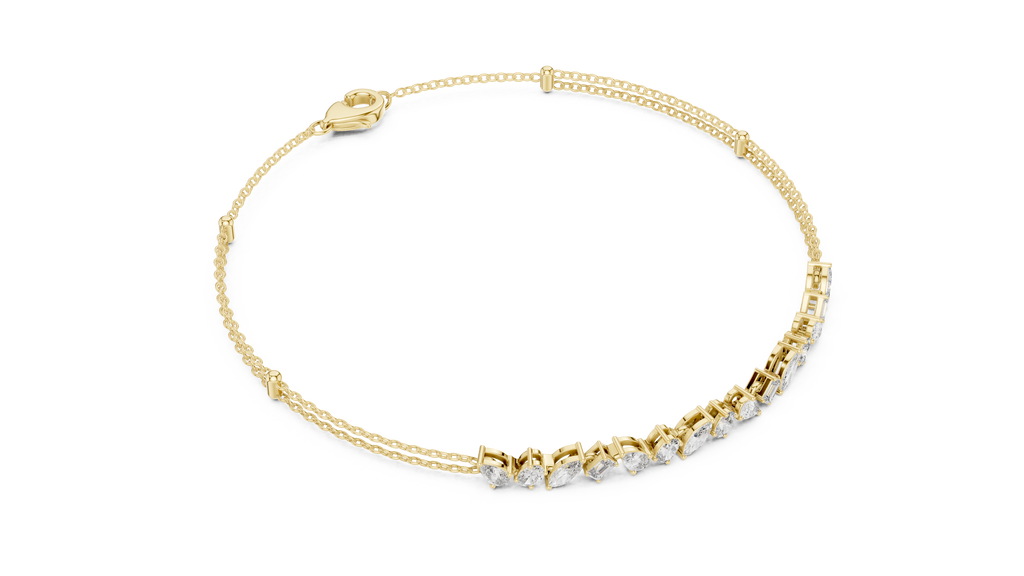 Brilliant Cut Diamond Classic Twin Chain Bracelet
