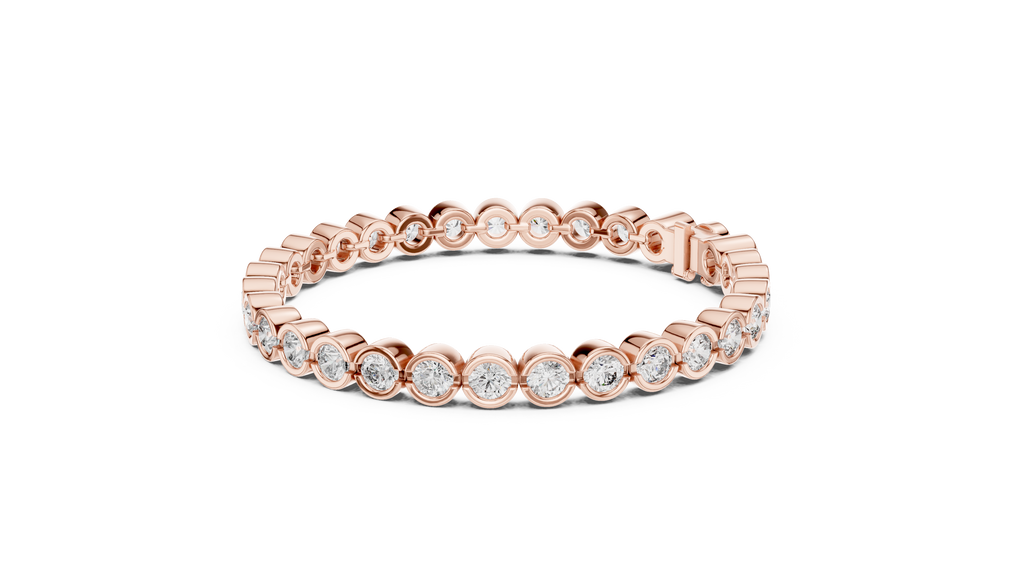 Cluster Round Diamond Bezel set Bracelet