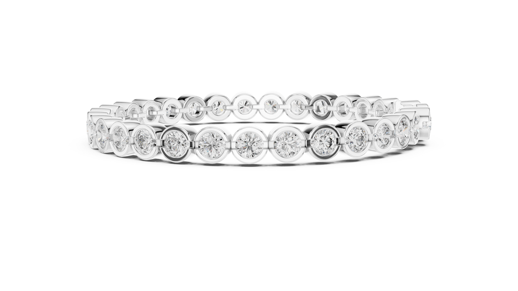 Cluster Round Diamond Bezel set Bracelet