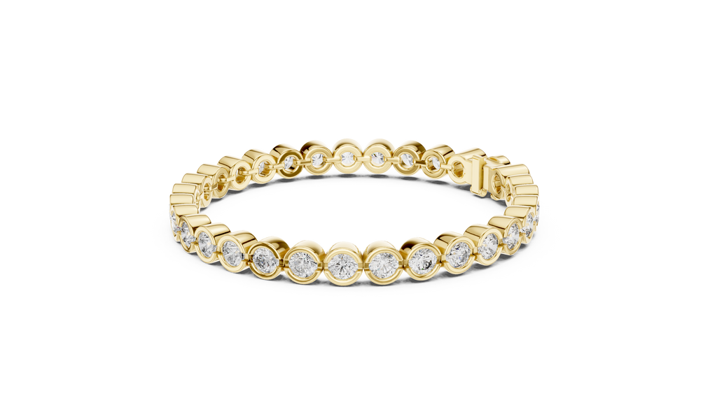 Cluster Round Diamond Bezel set Bracelet
