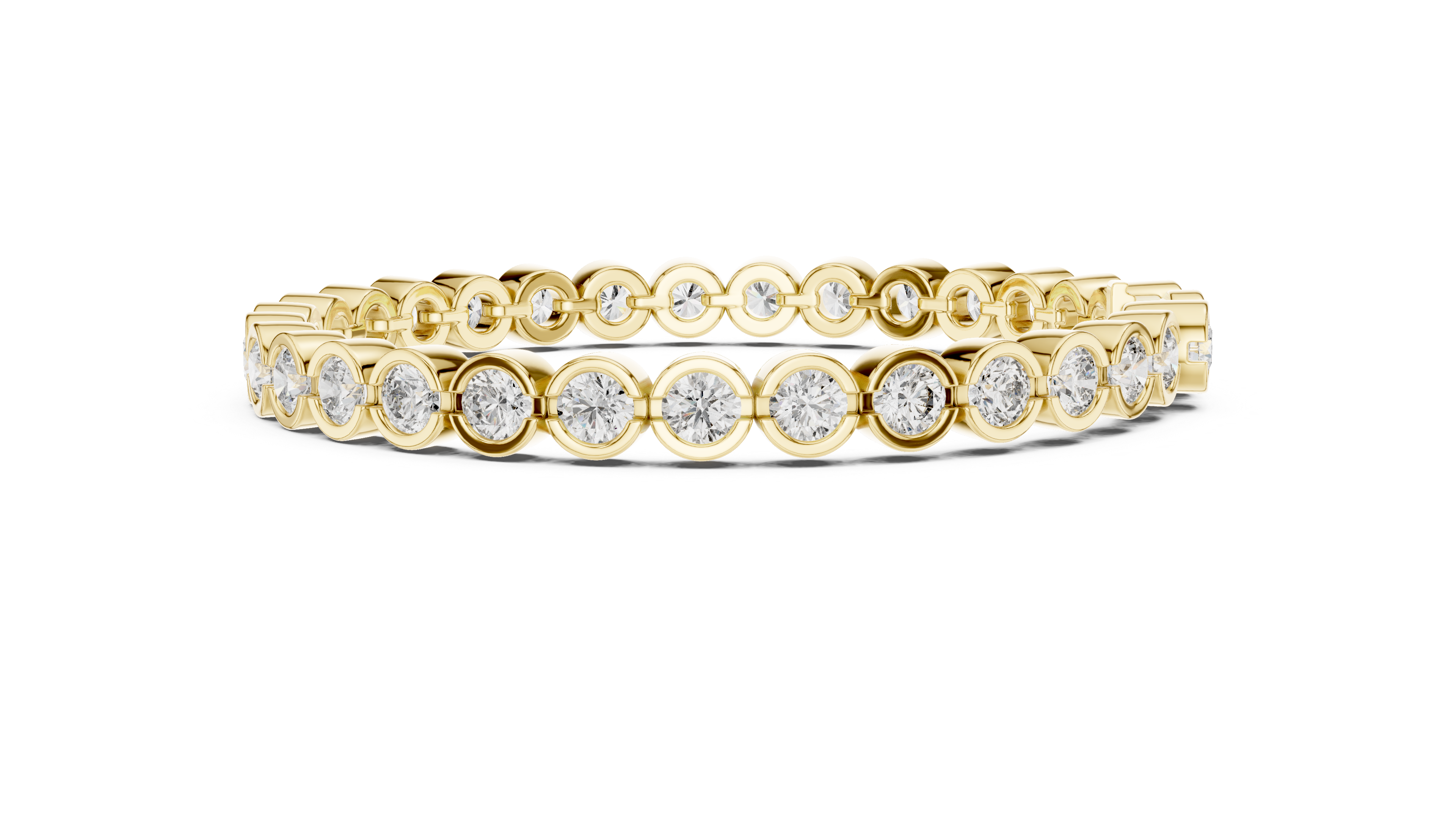 Cluster Round Diamond Bezel set Bracelet