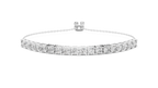 Round Cut Link Chain Diamond Bracelet
