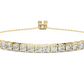 Round Cut Link Chain Diamond Bracelet
