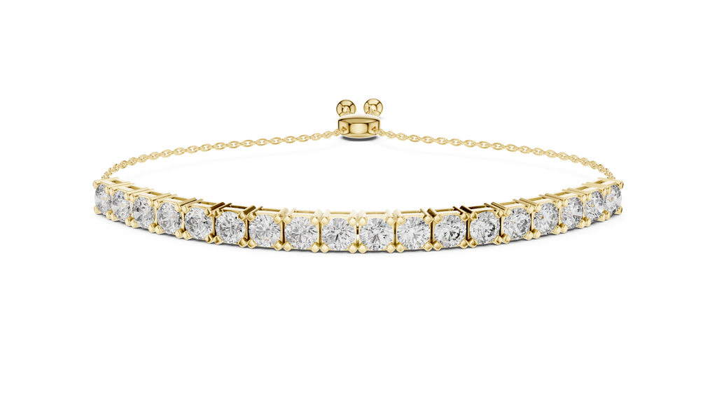 Round Cut Link Chain Diamond Bracelet
