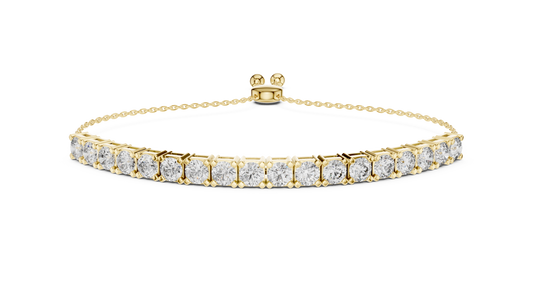 Round Cut Link Chain Diamond Bracelet