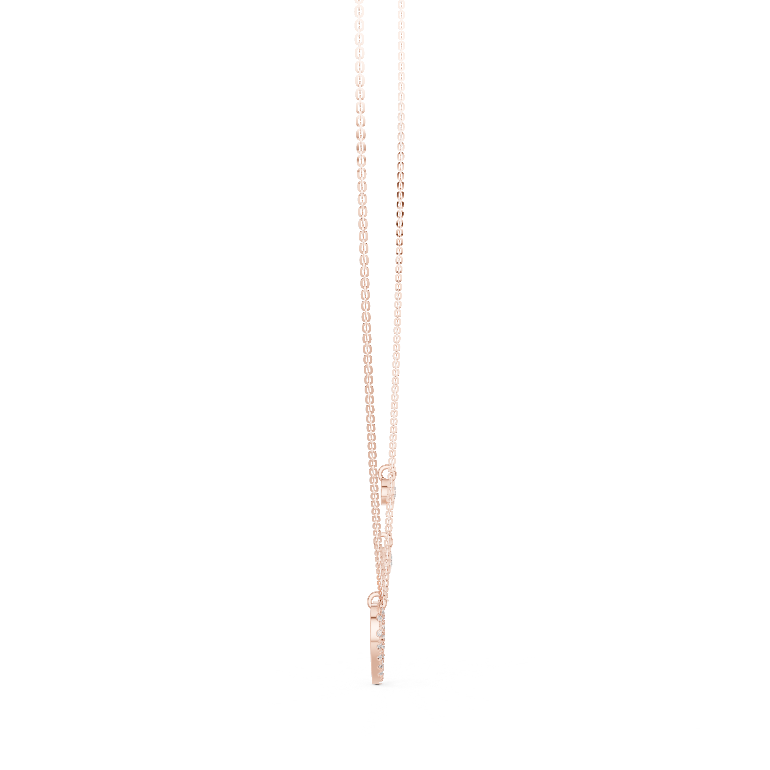 Heart Shape Round Cut lab Diamond Pendant