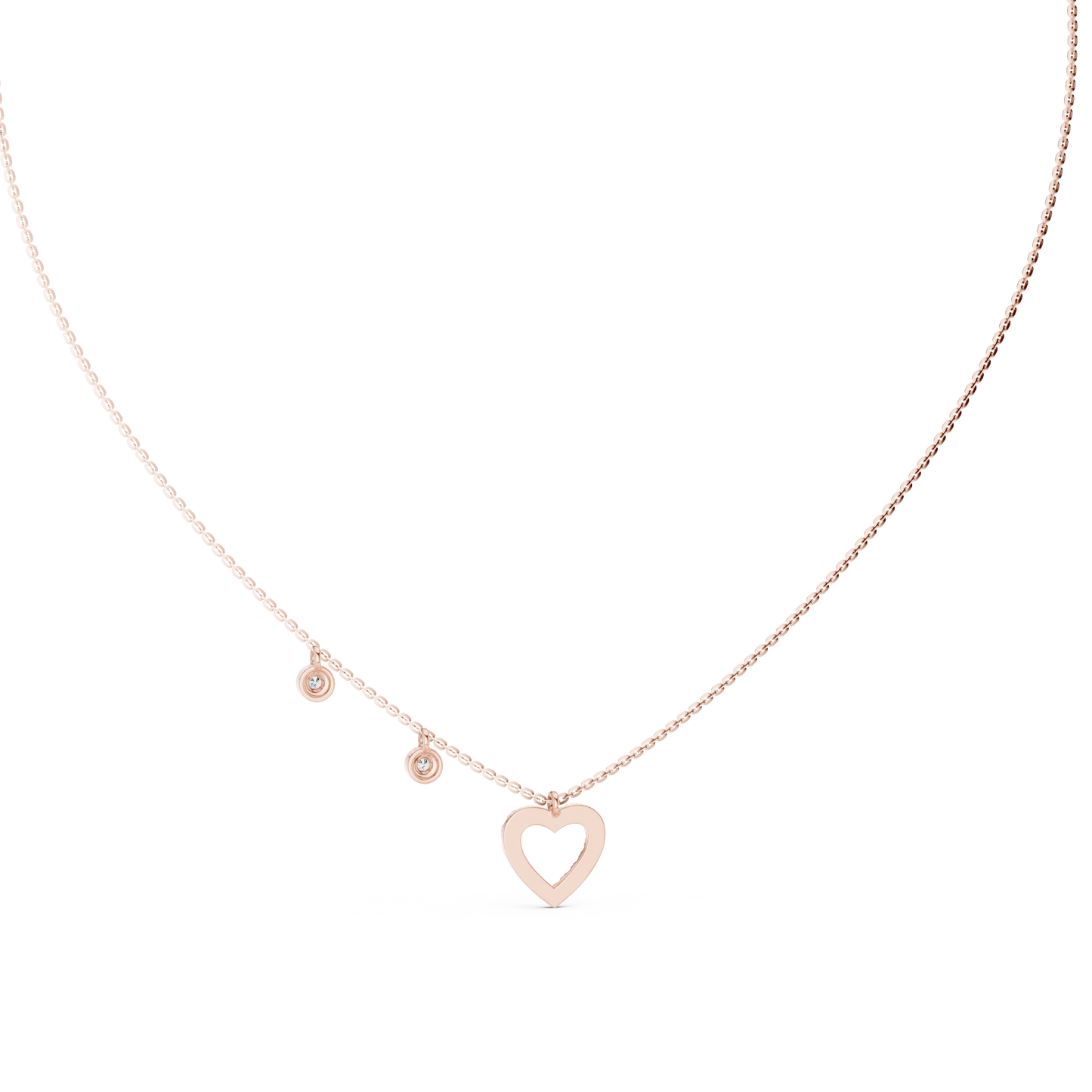 Heart Shape Round Cut lab Diamond Pendant