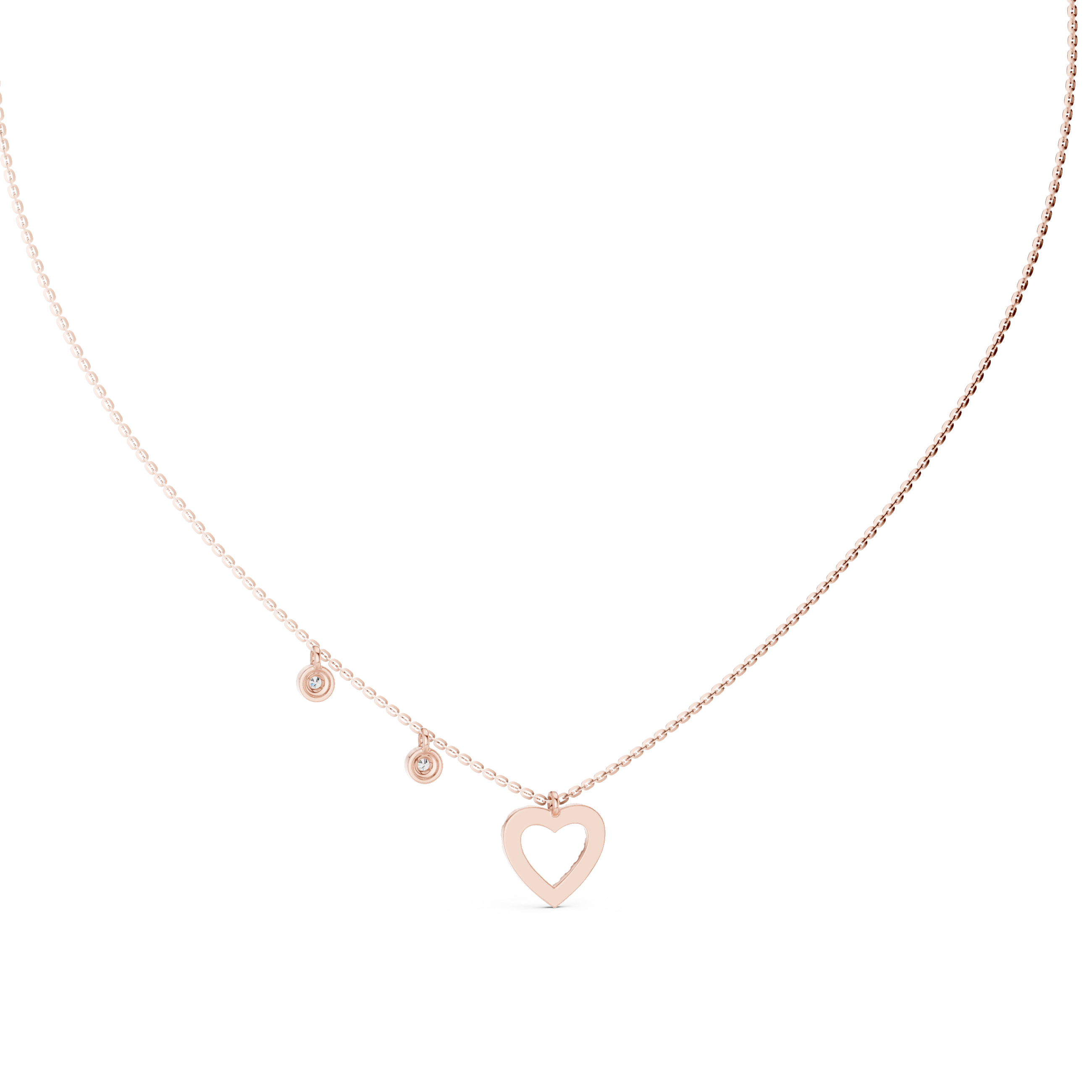 Heart Shape Round Cut lab Diamond Pendant