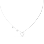 Heart Shape Round Cut lab Diamond Pendant