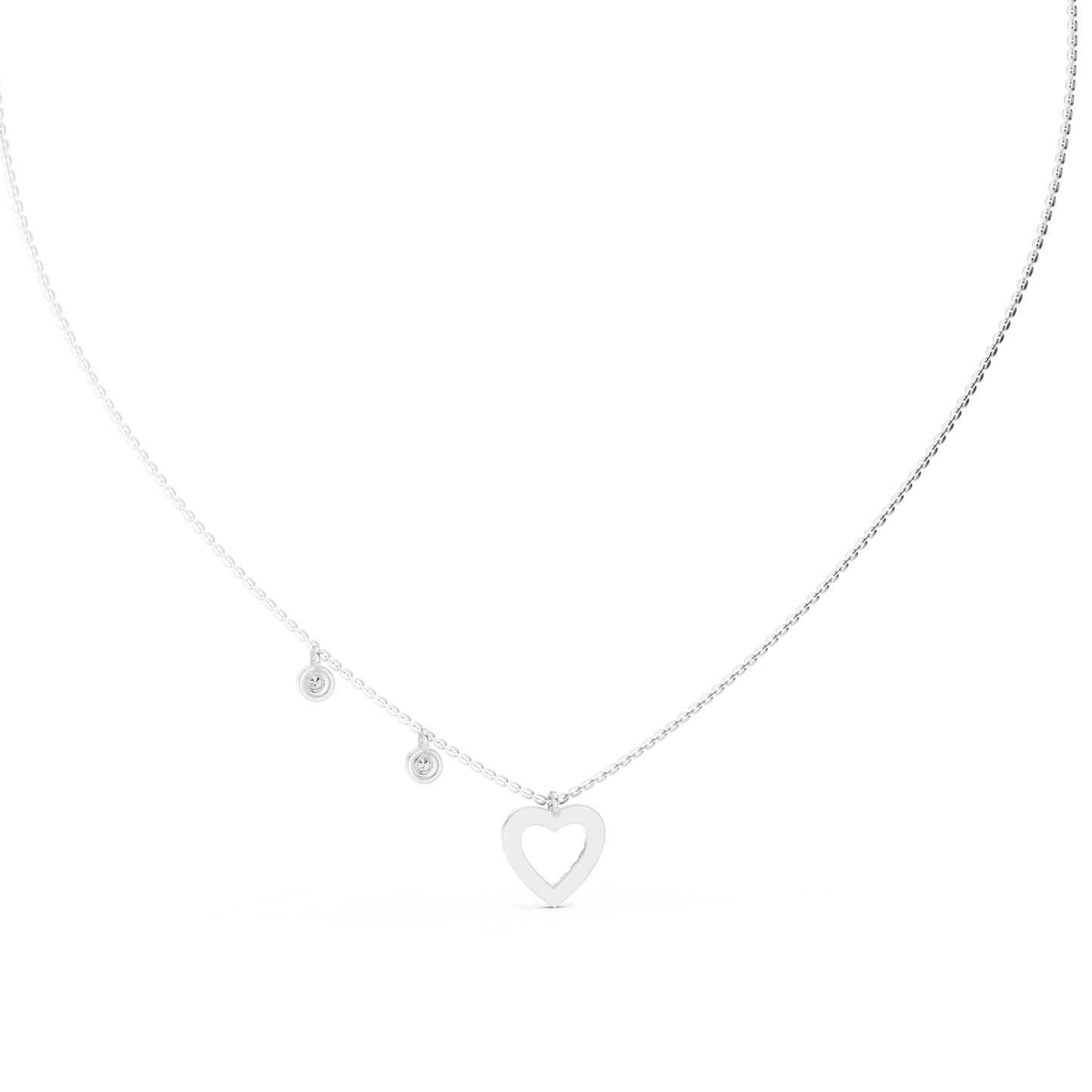 Heart Shape Round Cut lab Diamond Pendant