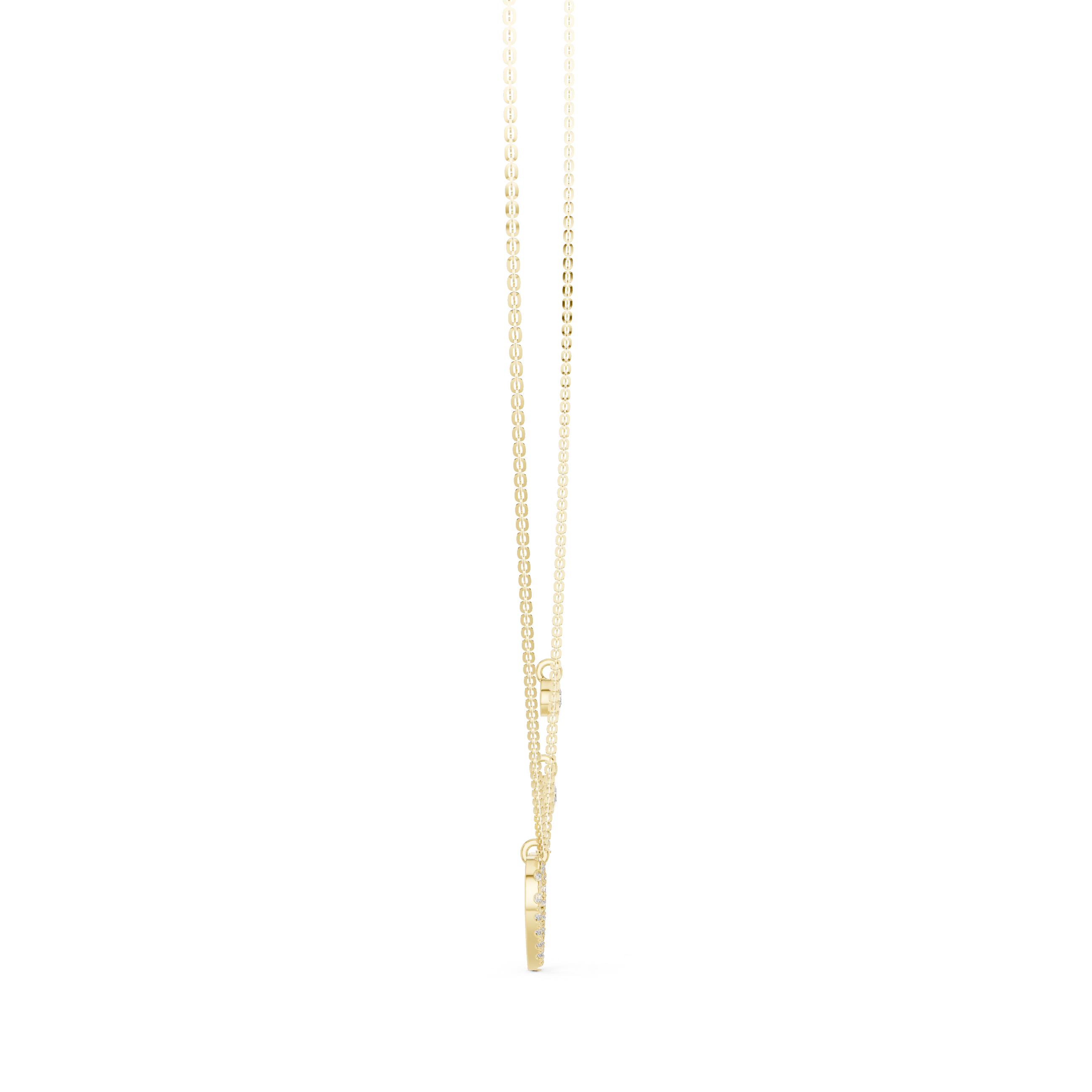 Heart Shape Round Cut lab Diamond Pendant