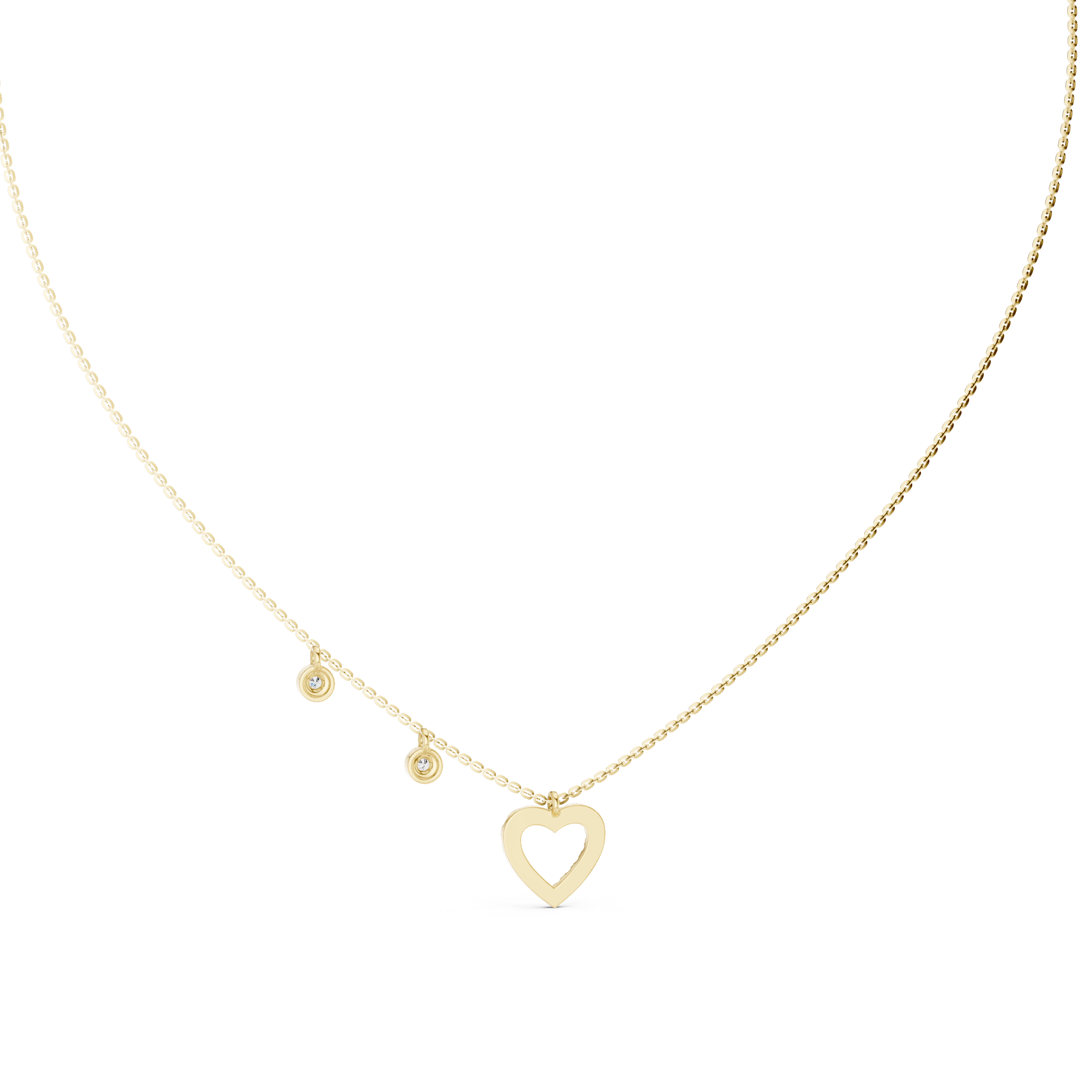 Heart Shape Round Cut lab Diamond Pendant