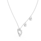Bezel Set Round Diamond Heart Shape Necklace