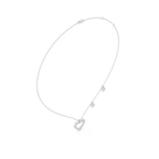 Bezel Set Round Diamond Heart Shape Necklace