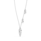 Bezel Set Round Diamond Heart Shape Necklace