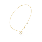 Bezel Set Round Diamond Heart Shape Necklace