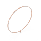 Pear And Round Diamond Tennis Necklace