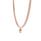 Pear And Round Diamond Tennis Necklace