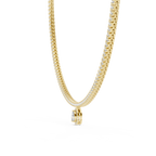 Pear And Round Diamond Tennis Necklace