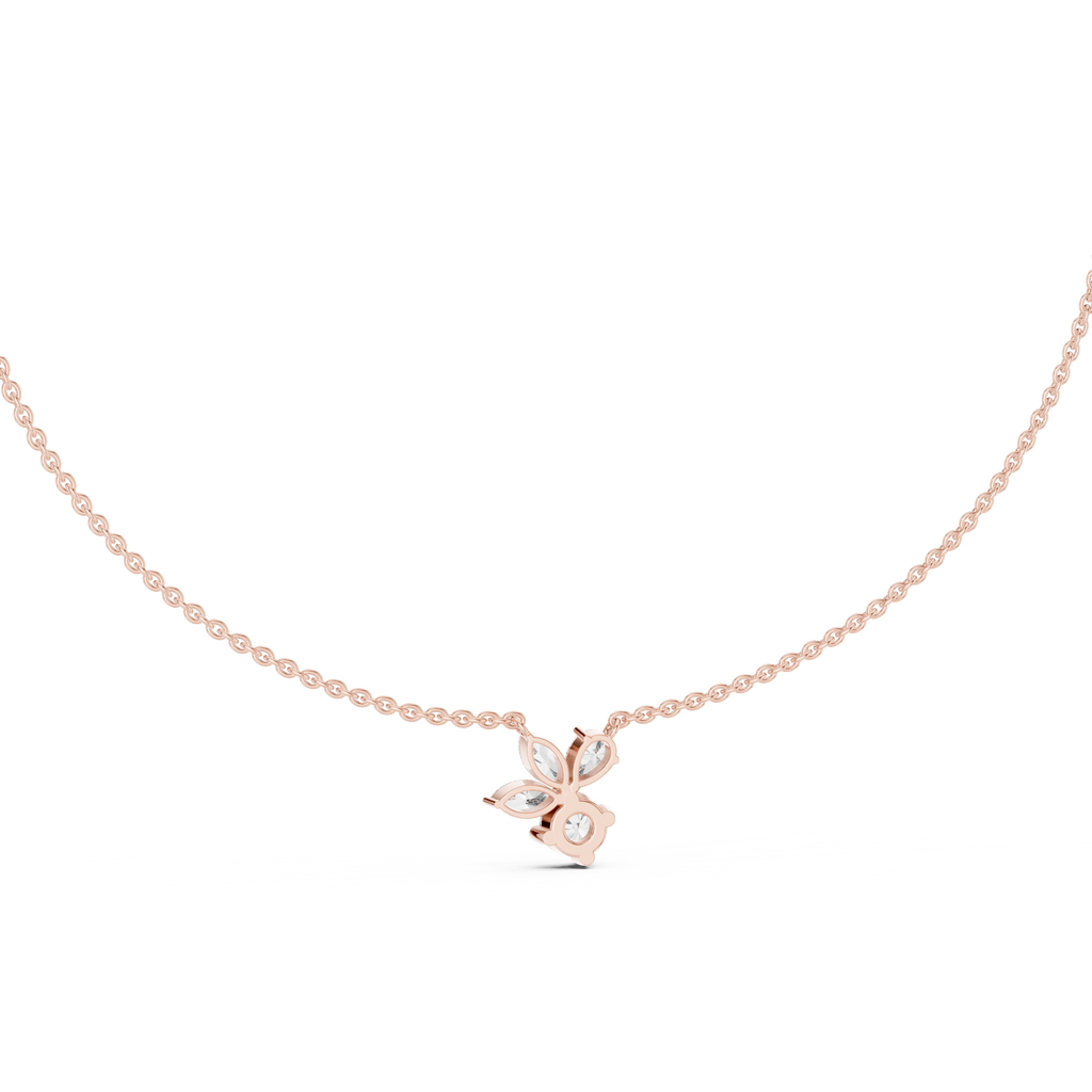 Multi Shape Lab Diamond Floral Pendant