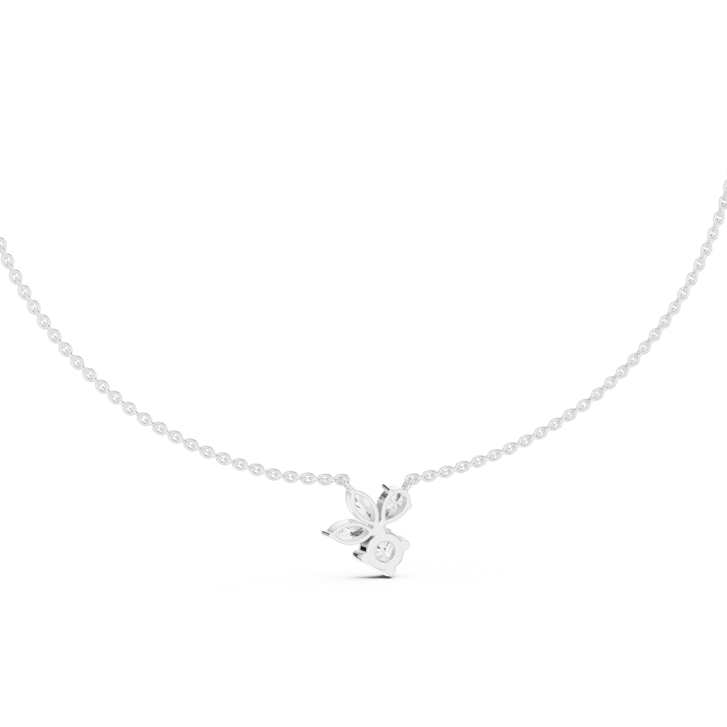Multi Shape Lab Diamond Floral Pendant
