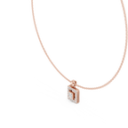 Princess Cut Lab Diamond Halo Pendant
