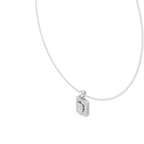 Princess Cut Lab Diamond Halo Pendant