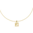 Princess Cut Lab Diamond Halo Pendant