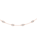 Charming Emerald And Marquise Diamond Necklace