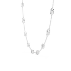 Charming Emerald And Marquise Diamond Necklace