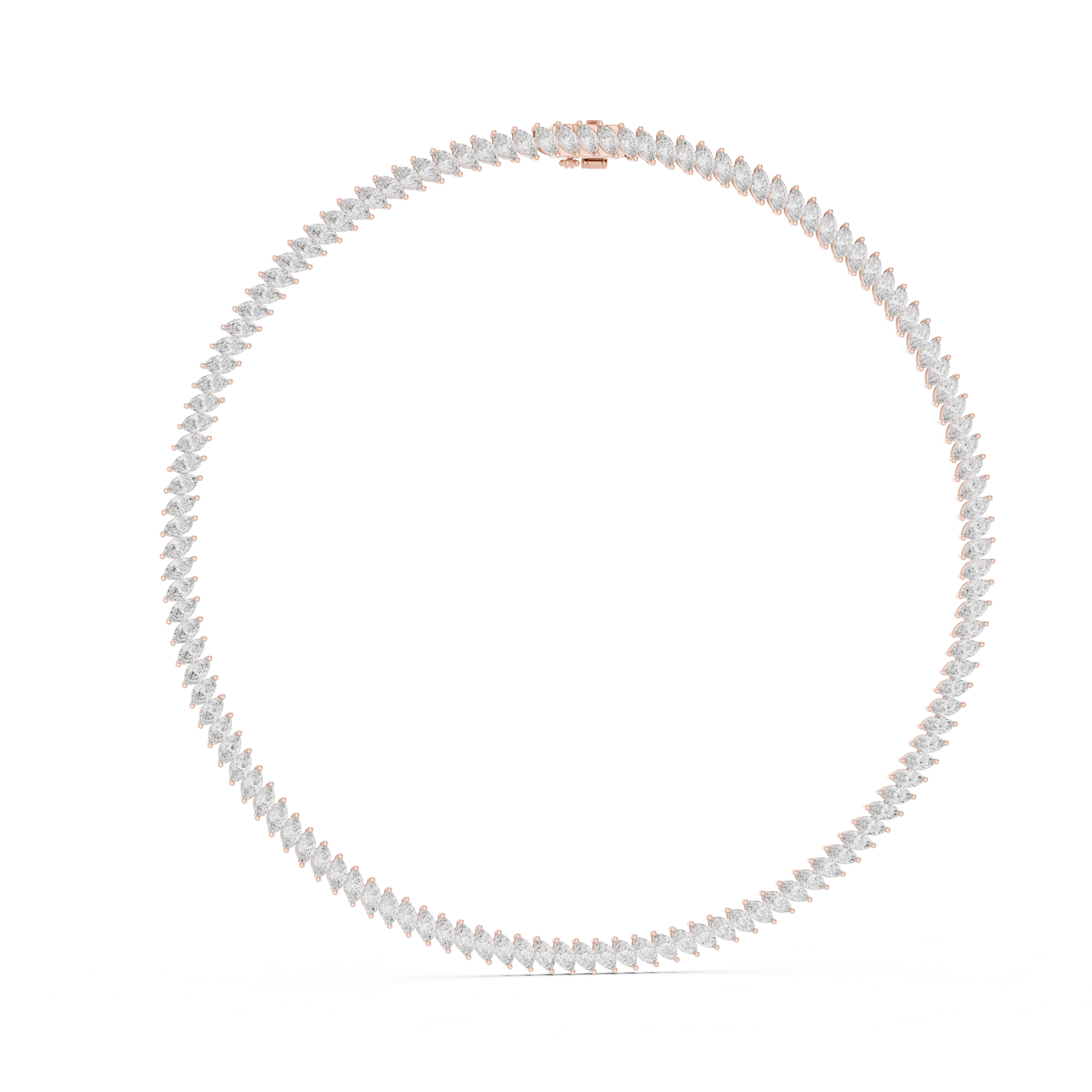 Multiple Marquise Diamond Fancy Tennis Necklace