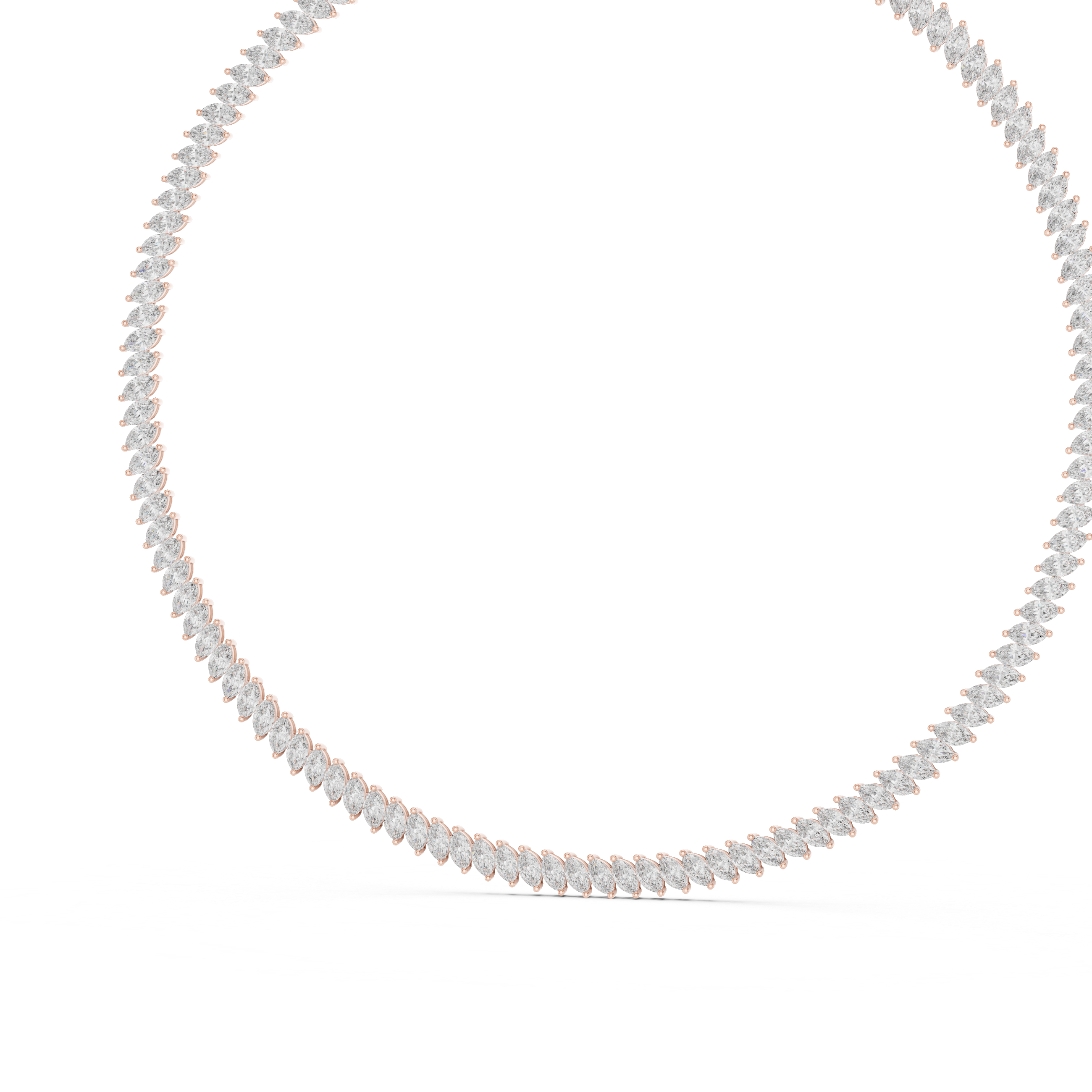 Multiple Marquise Diamond Fancy Tennis Necklace