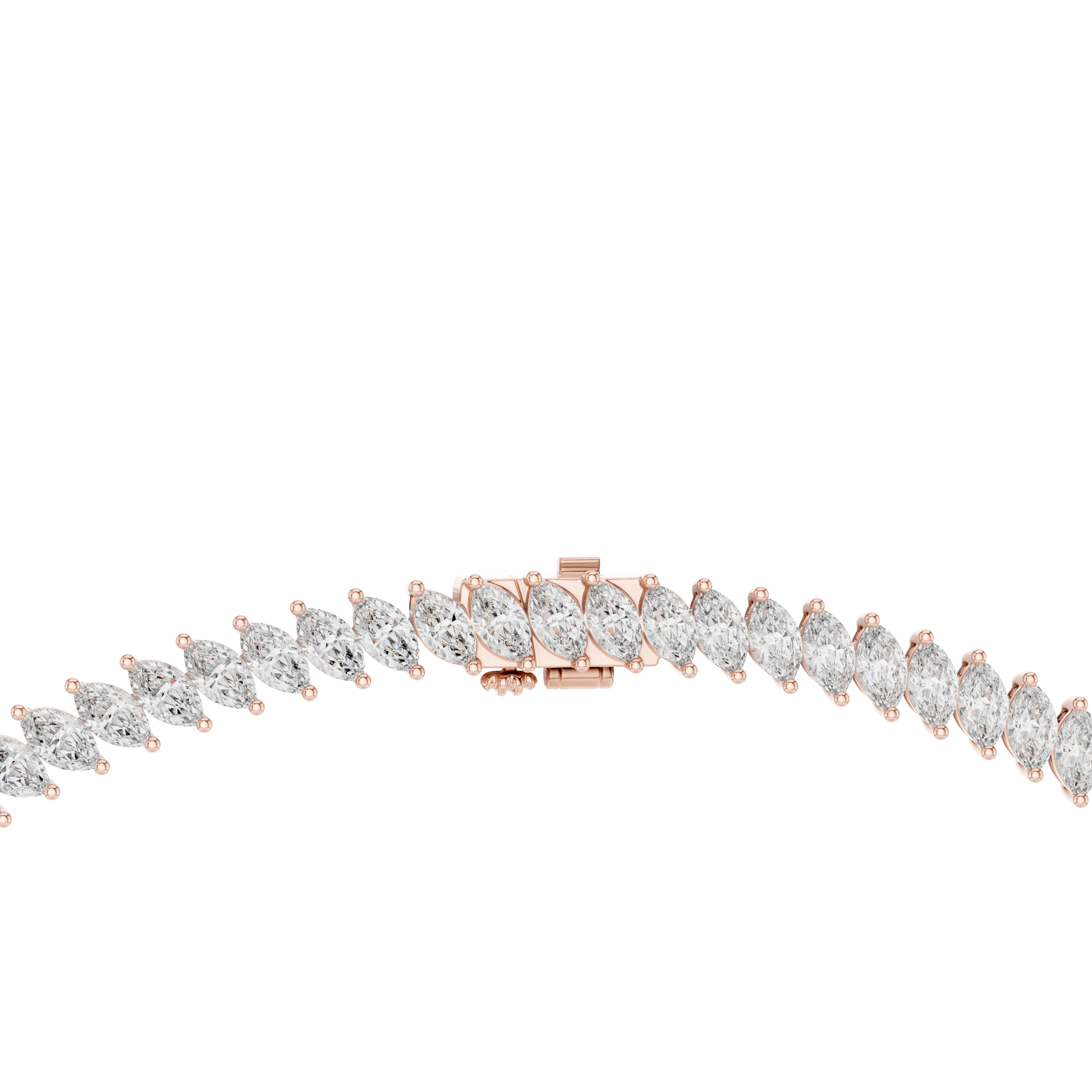 Multiple Marquise Diamond Fancy Tennis Necklace