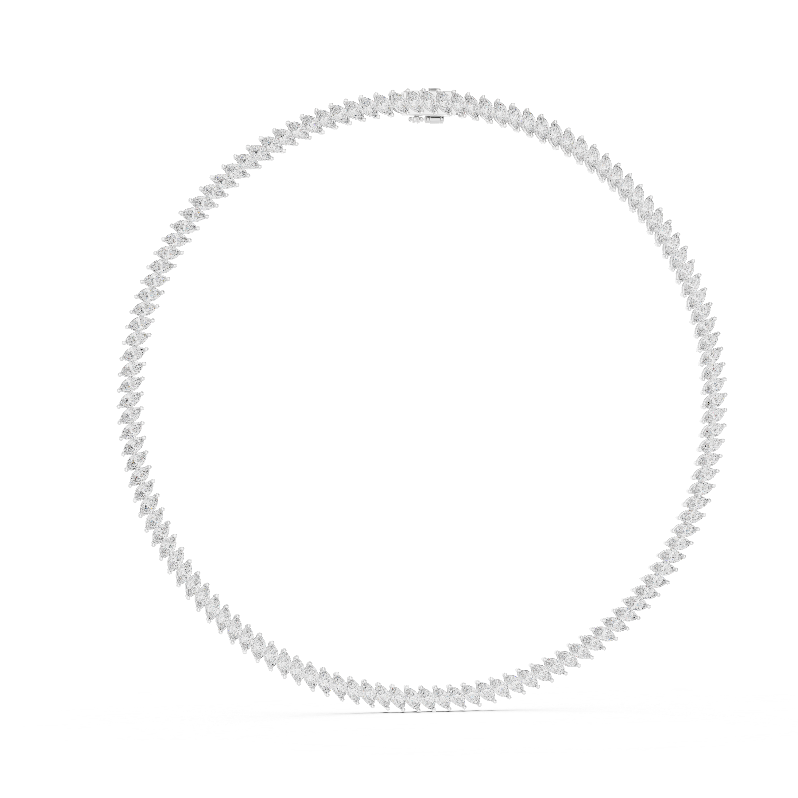 Multiple Marquise Diamond Fancy Tennis Necklace