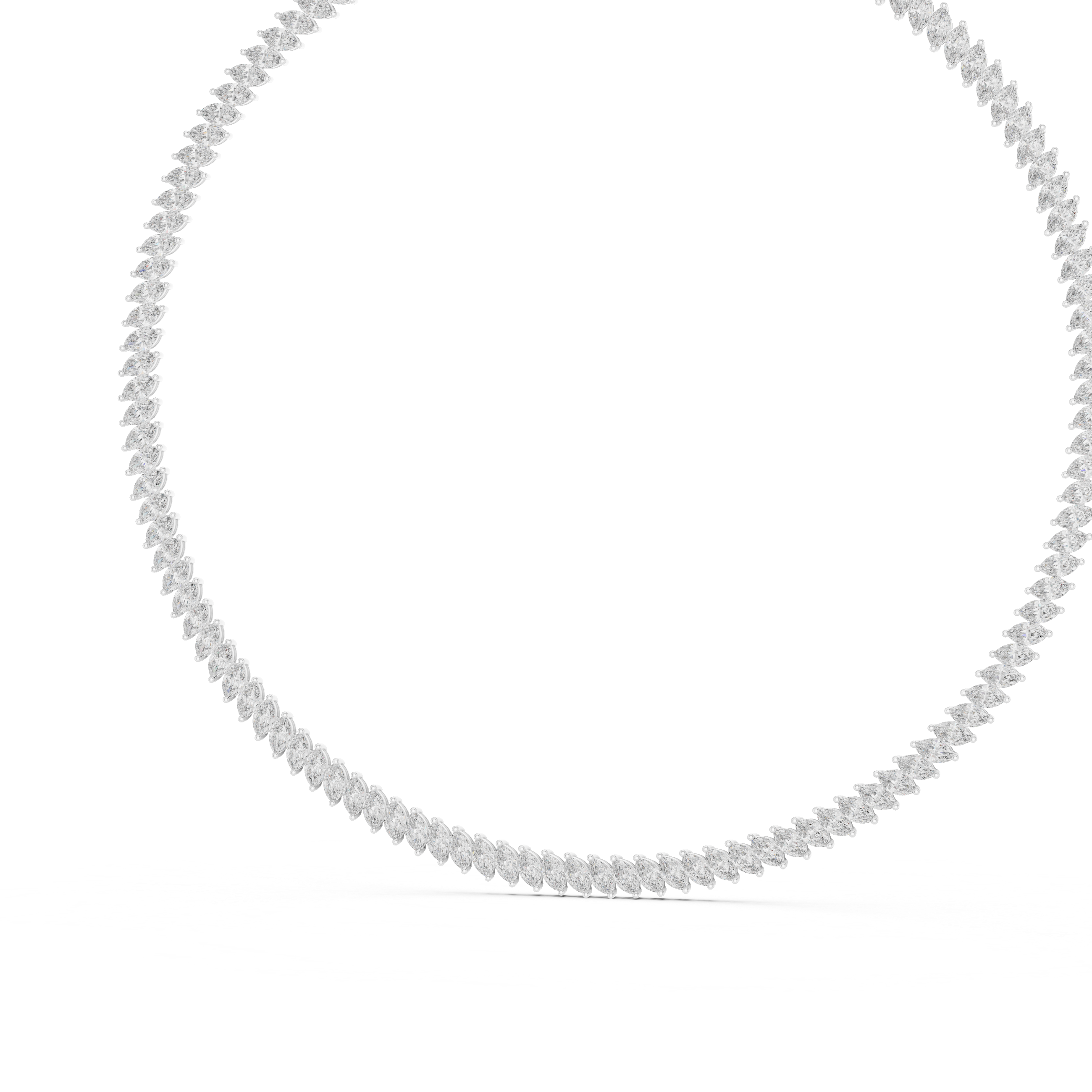 Multiple Marquise Diamond Fancy Tennis Necklace