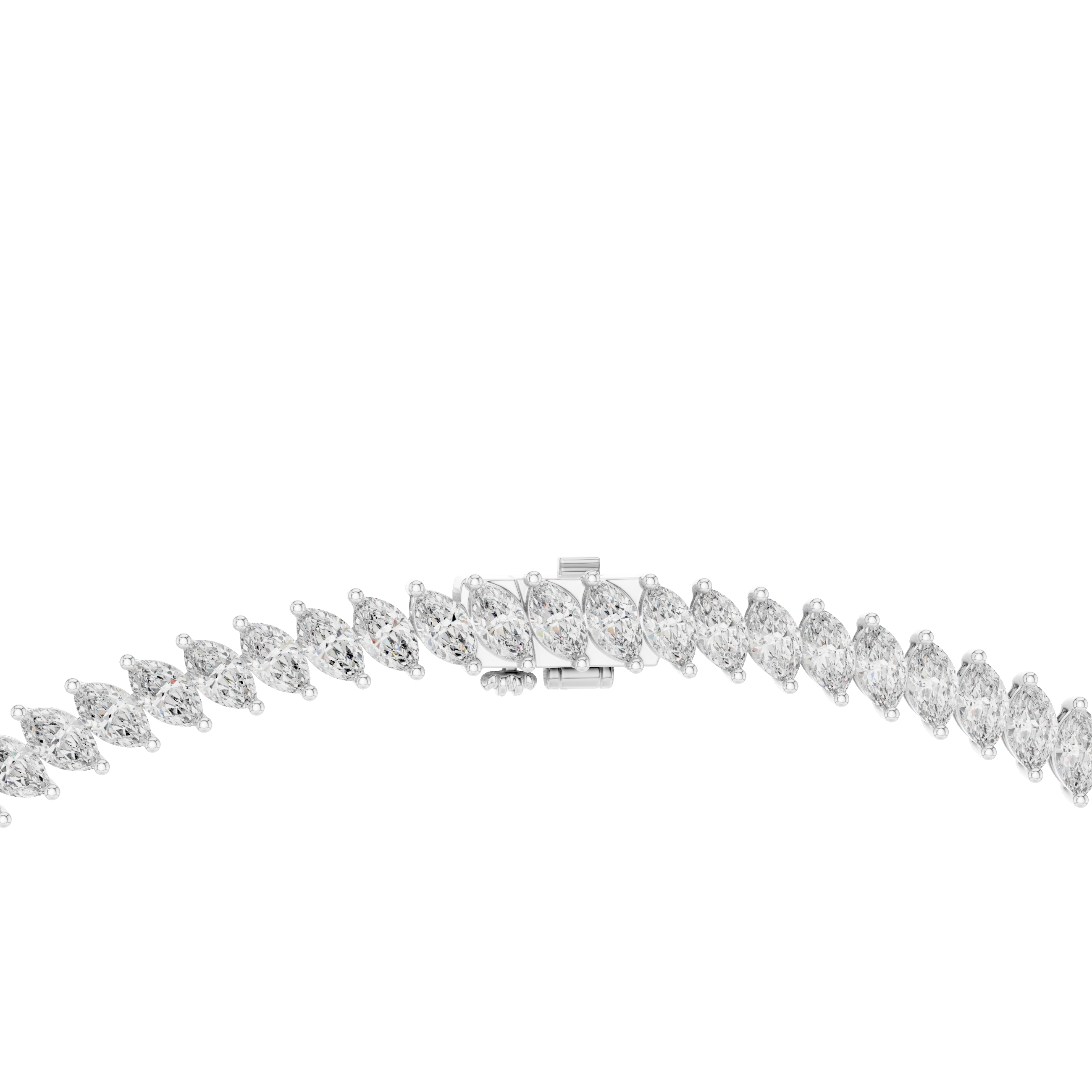 Multiple Marquise Diamond Fancy Tennis Necklace