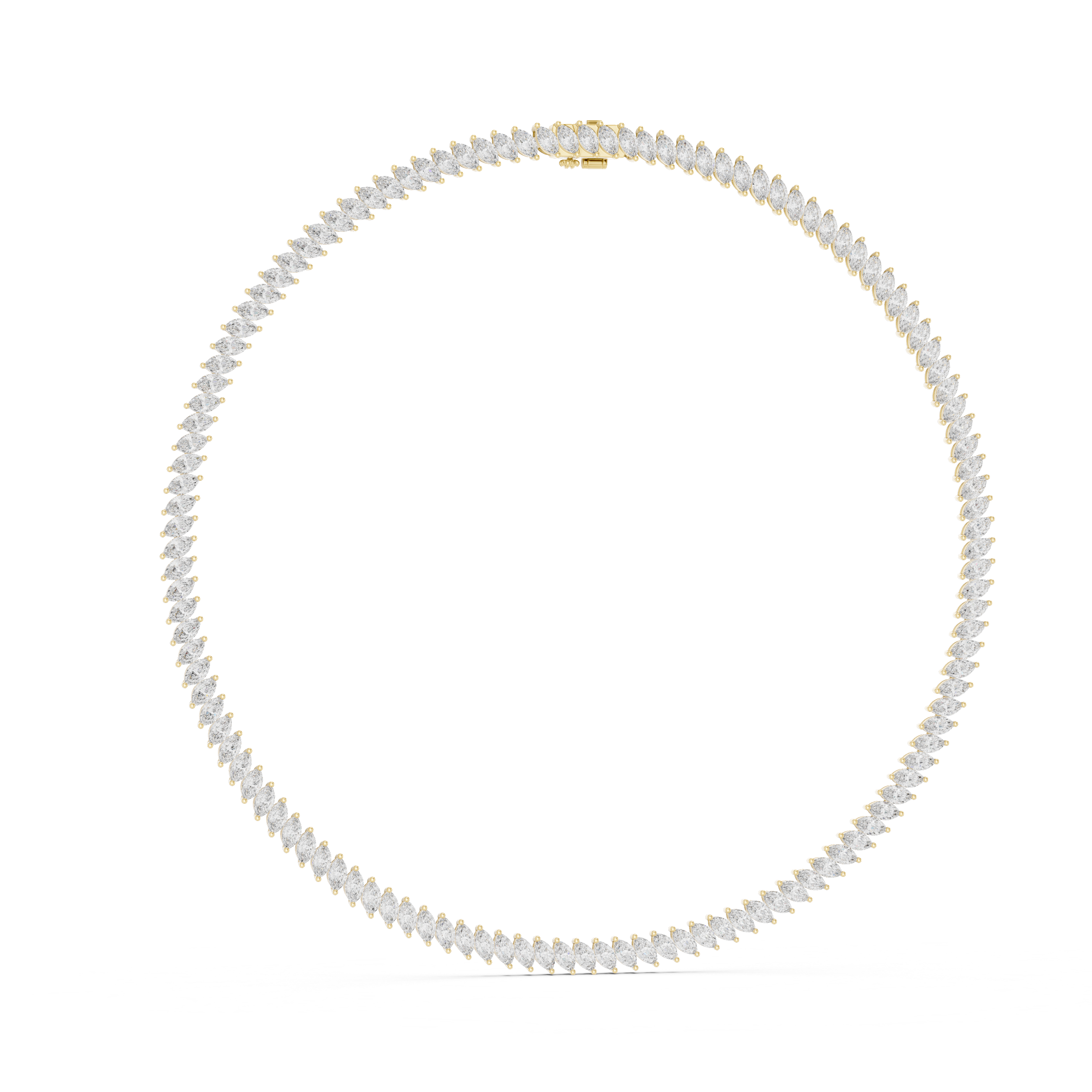 Multiple Marquise Diamond Fancy Tennis Necklace