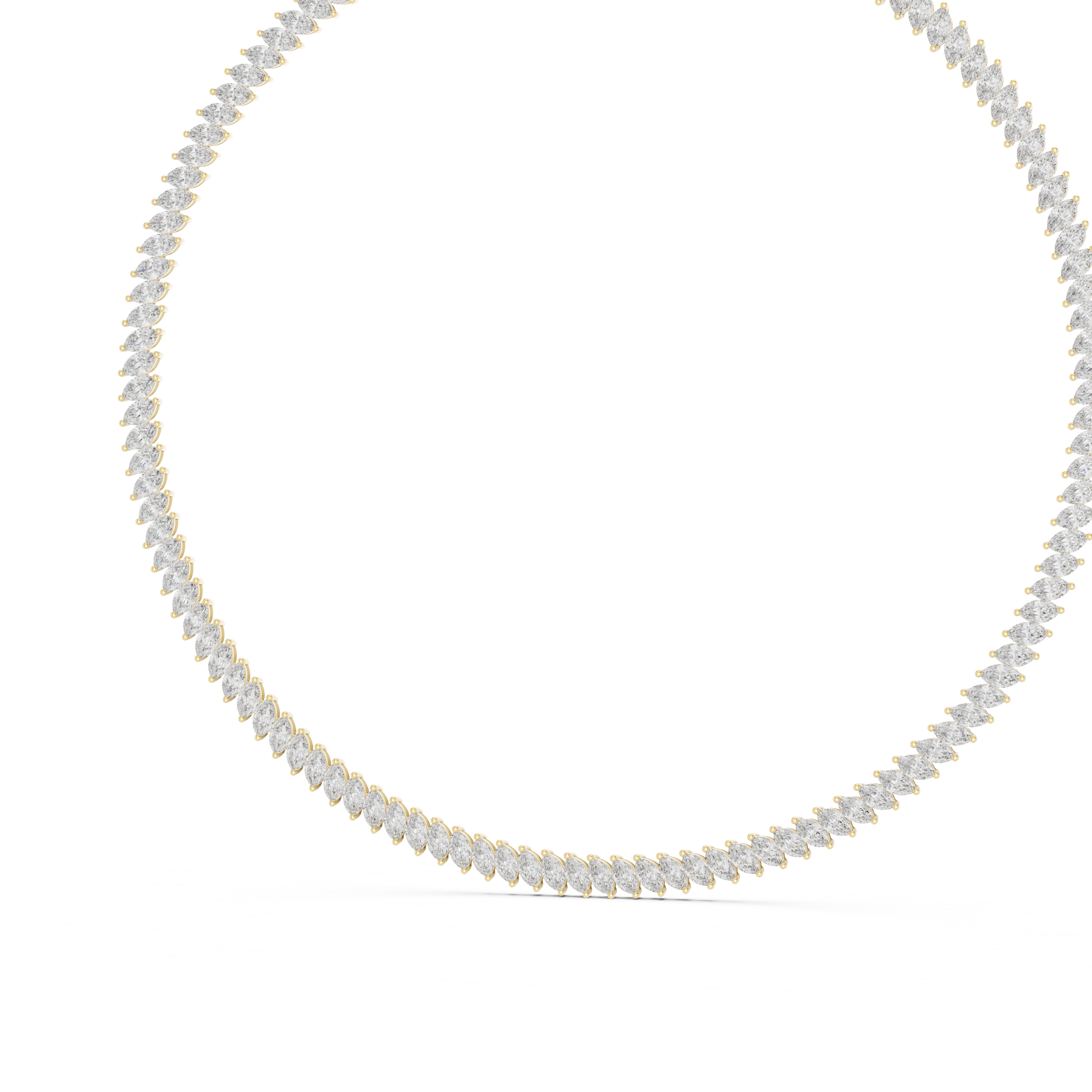 Multiple Marquise Diamond Fancy Tennis Necklace
