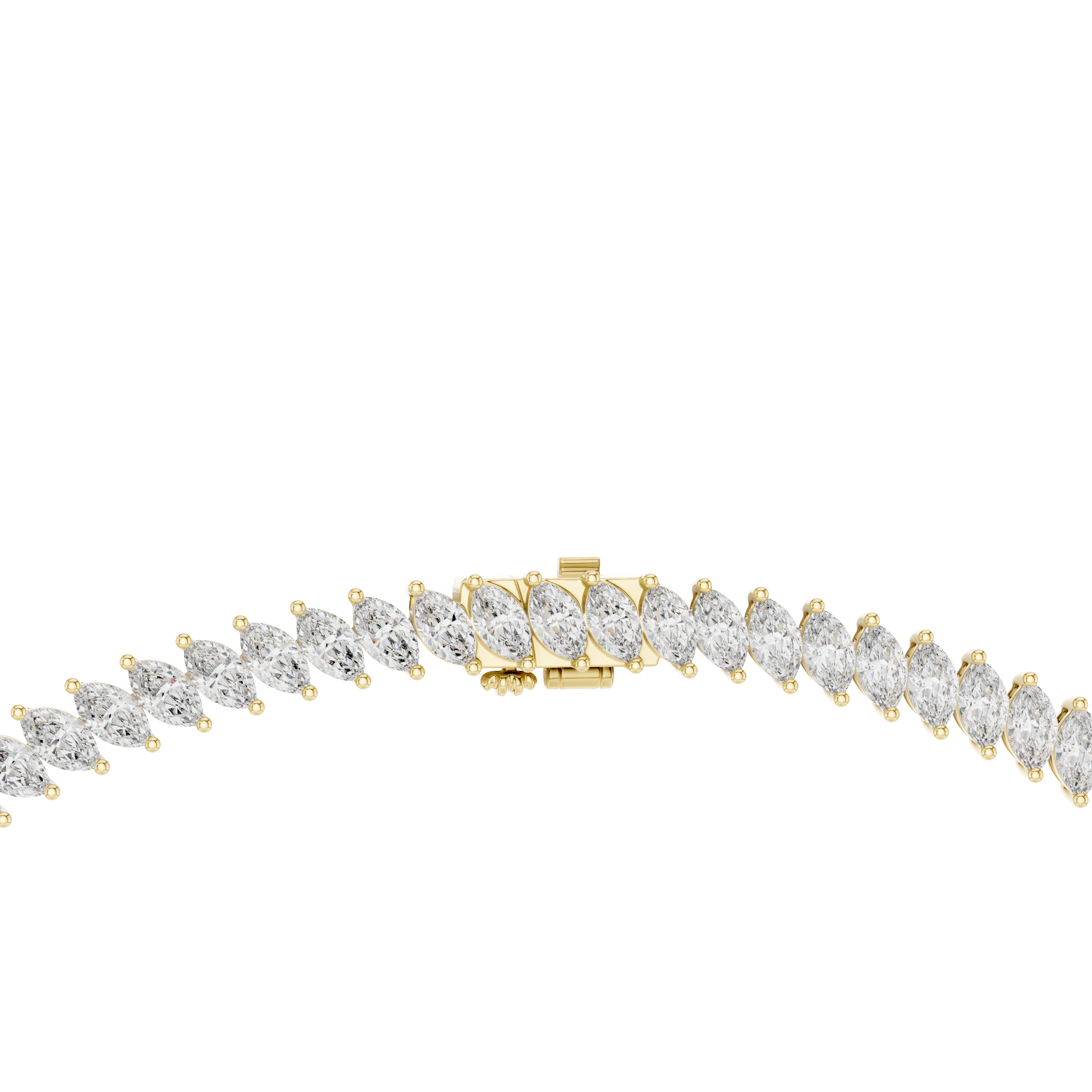 Multiple Marquise Diamond Fancy Tennis Necklace