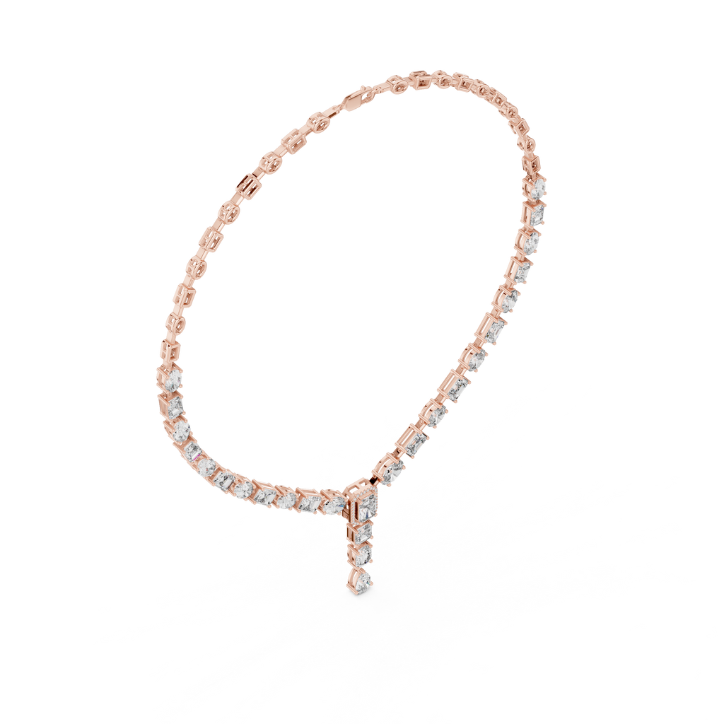 Unique Mix Shape Lab Diamond Necklace