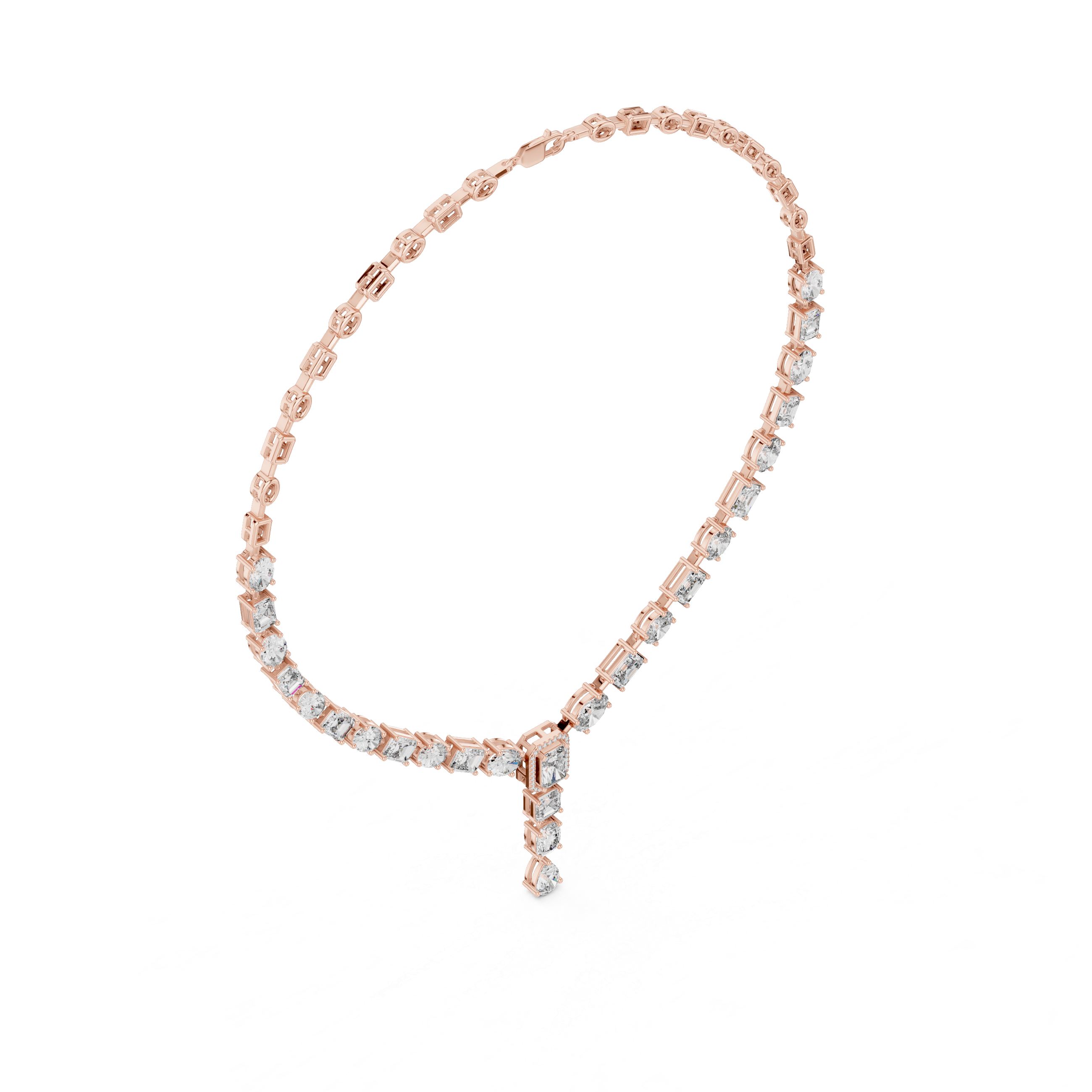 Unique Mix Shape Lab Diamond Necklace