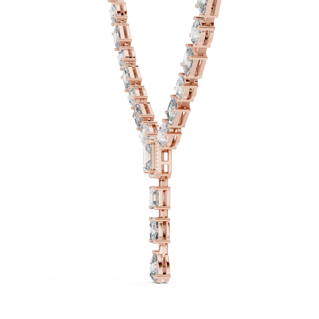 Unique Mix Shape Lab Diamond Necklace