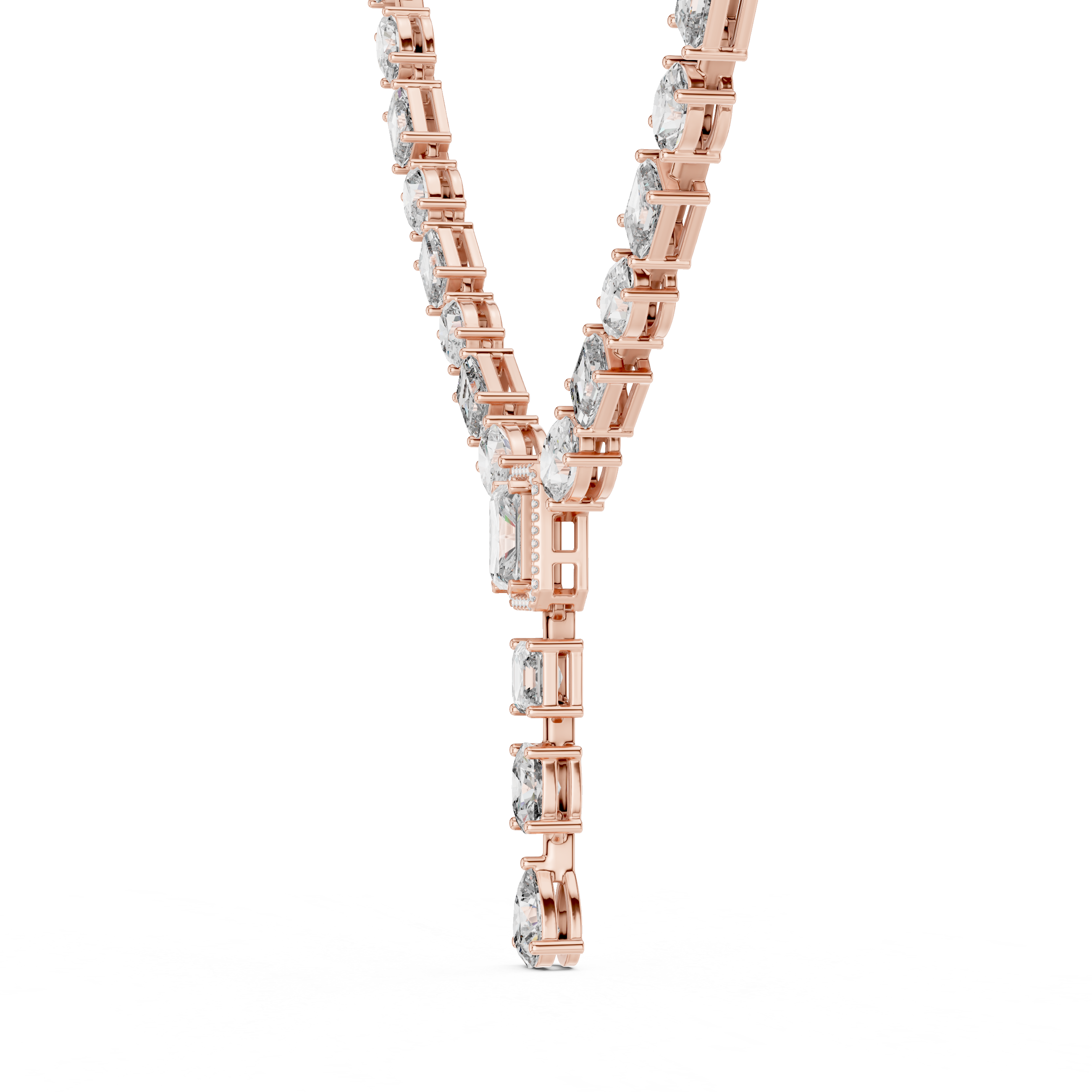 Unique Mix Shape Lab Diamond Necklace