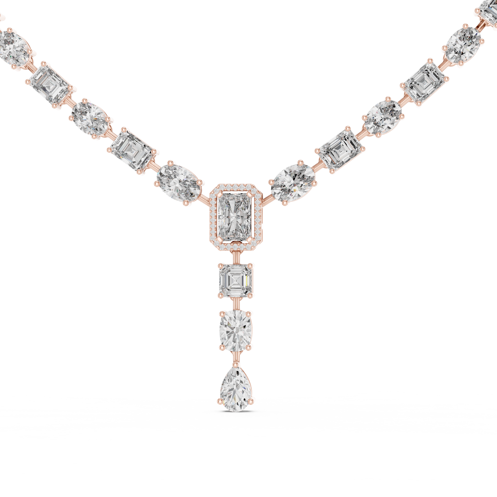 Unique Mix Shape Lab Diamond Necklace