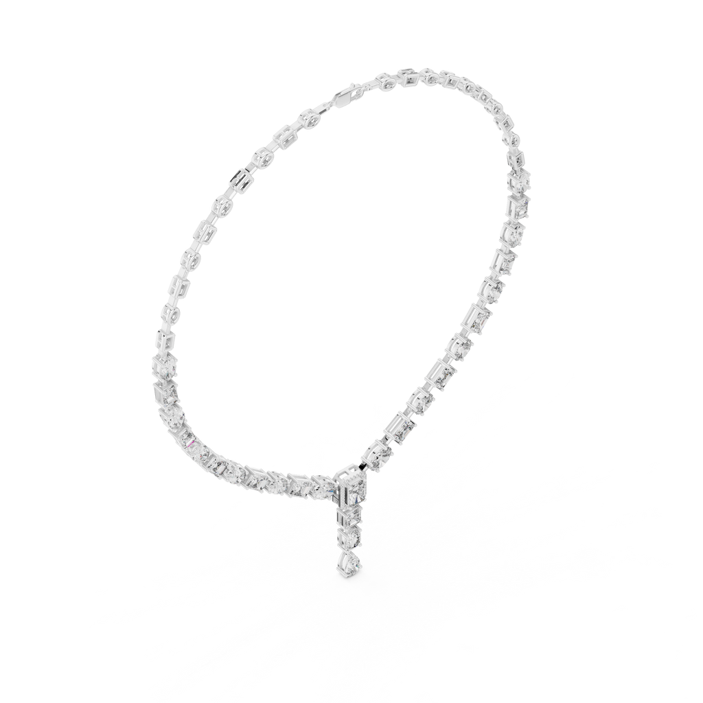 Unique Mix Shape Lab Diamond Necklace