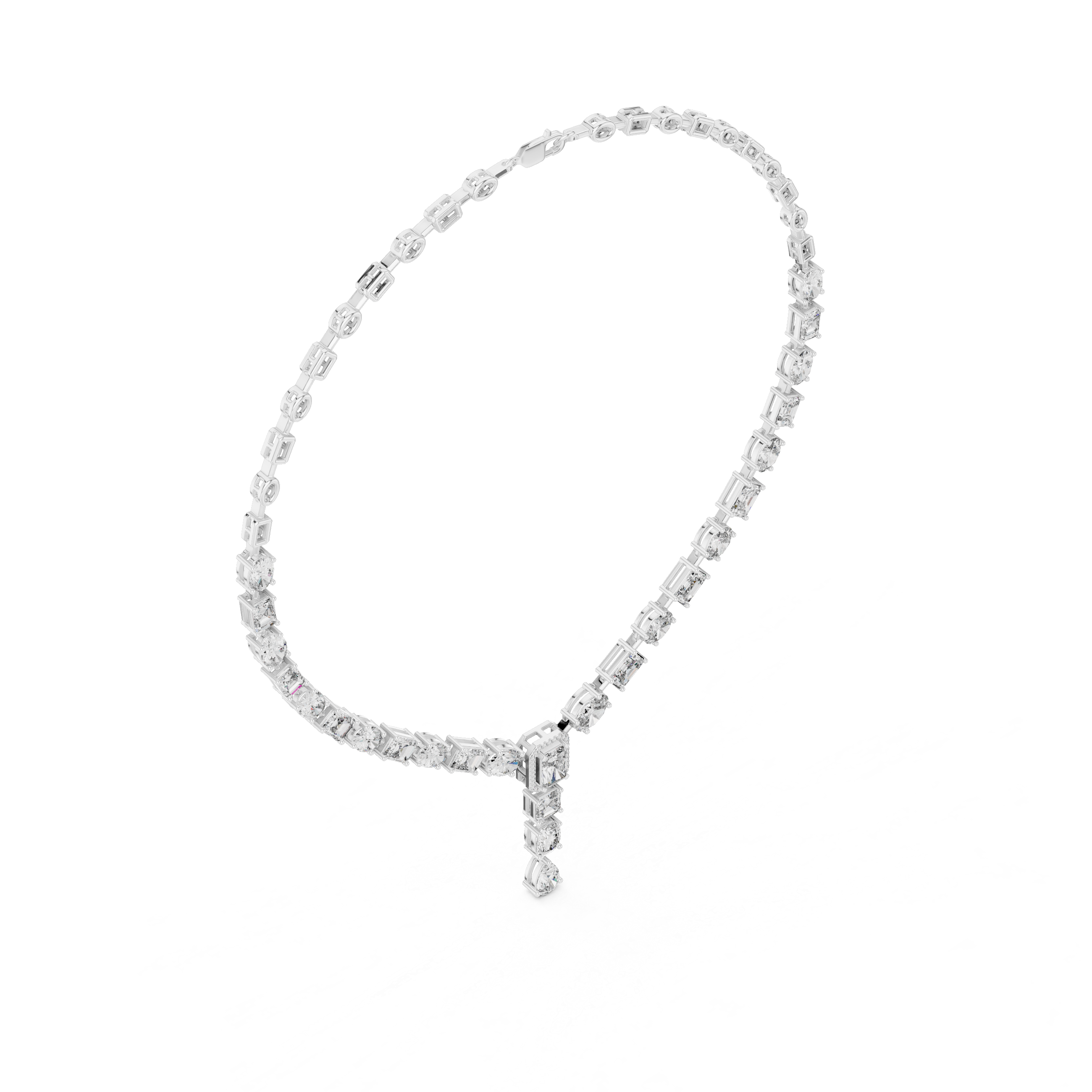 Unique Mix Shape Lab Diamond Necklace