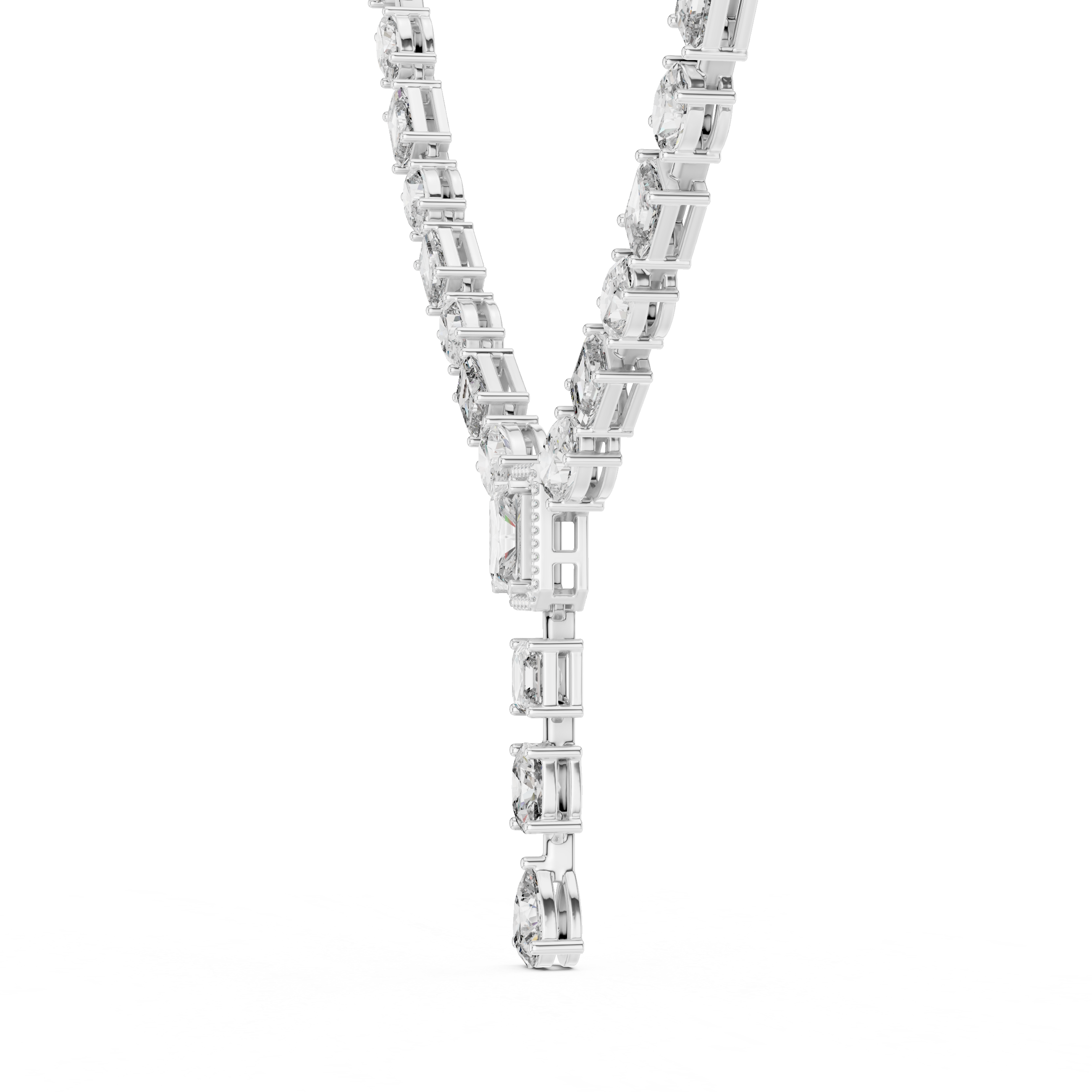 Unique Mix Shape Lab Diamond Necklace