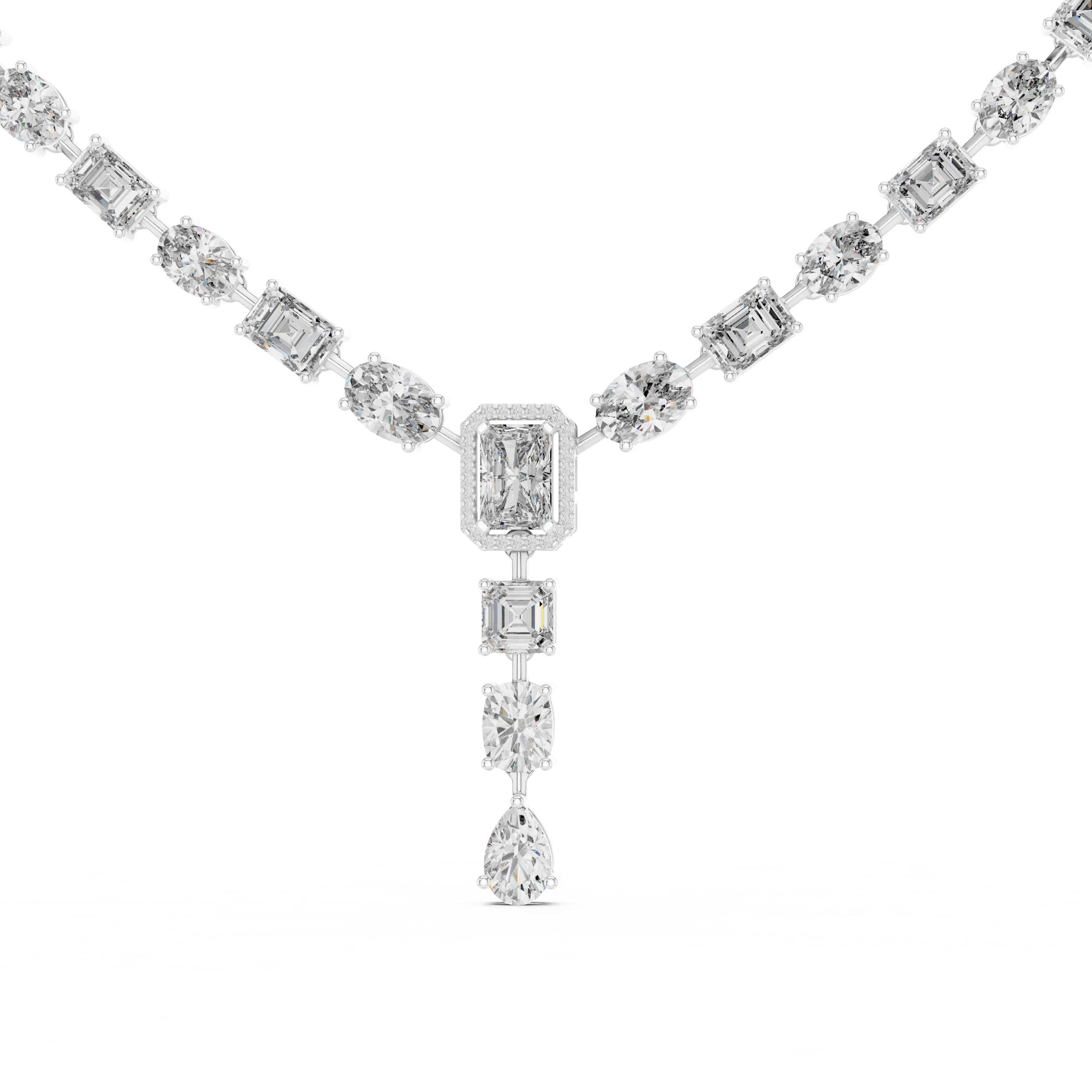 Unique Mix Shape Lab Diamond Necklace